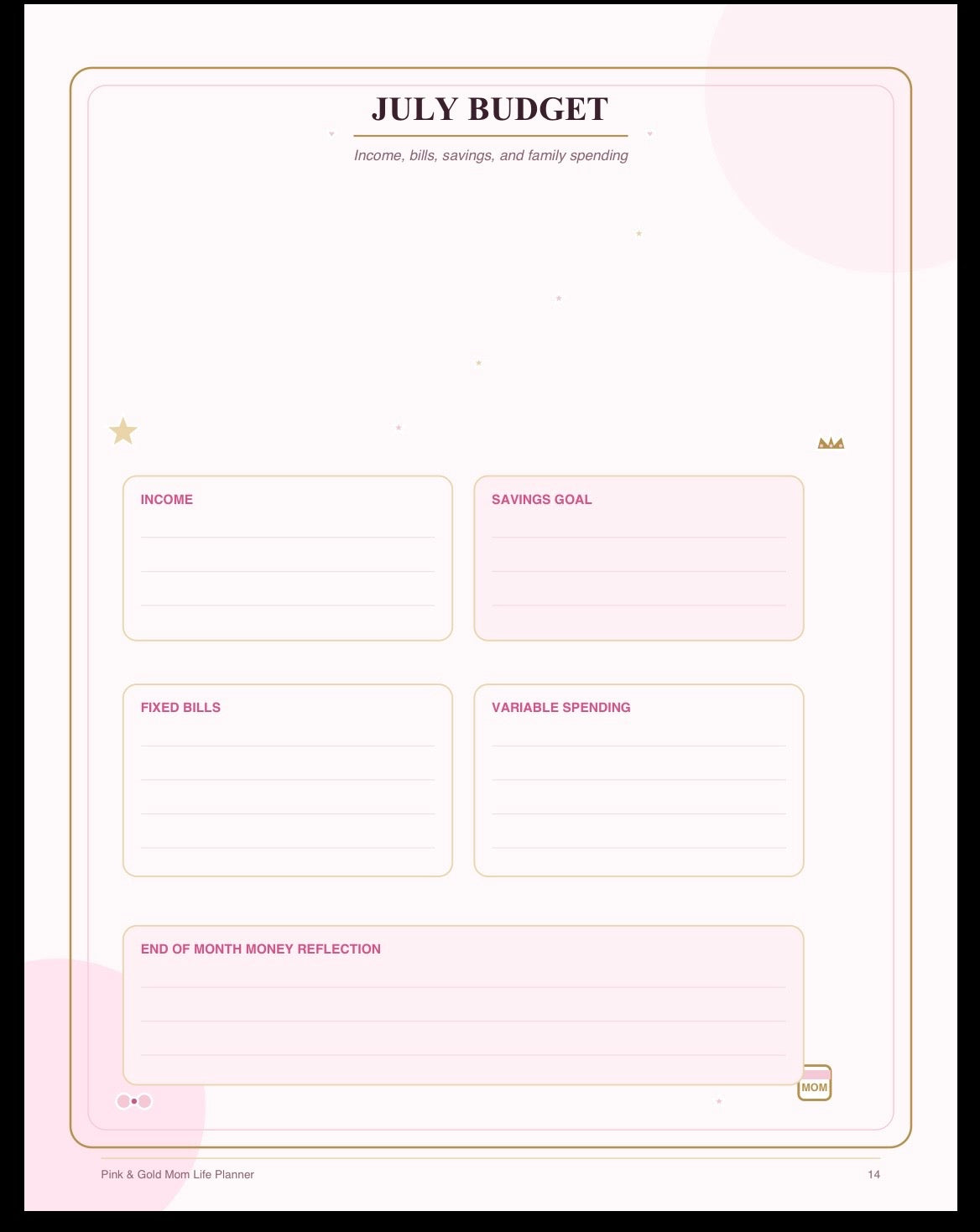 Mom Life Planner