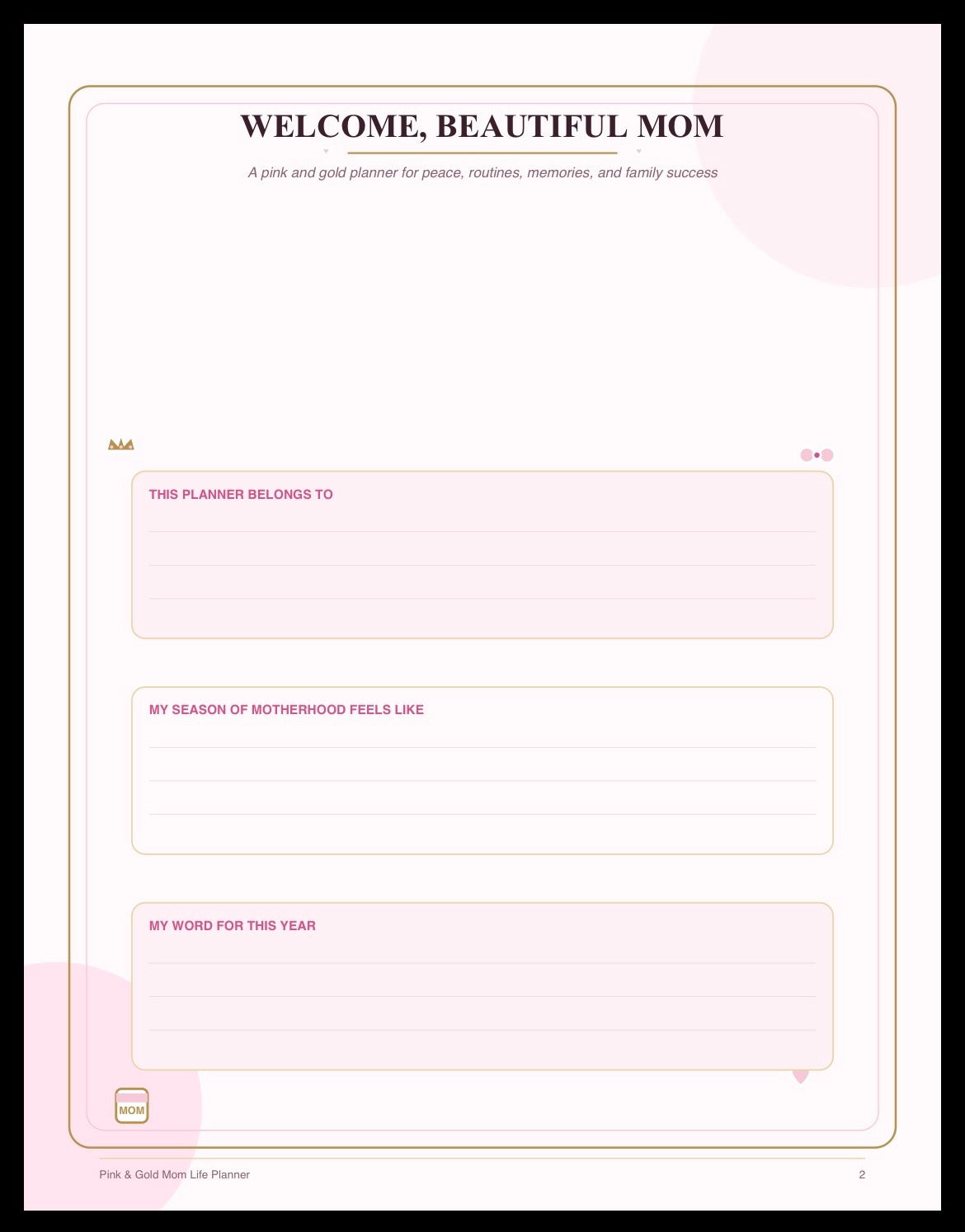 Mom Life Planner