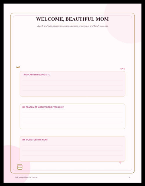 Mom Life Planner