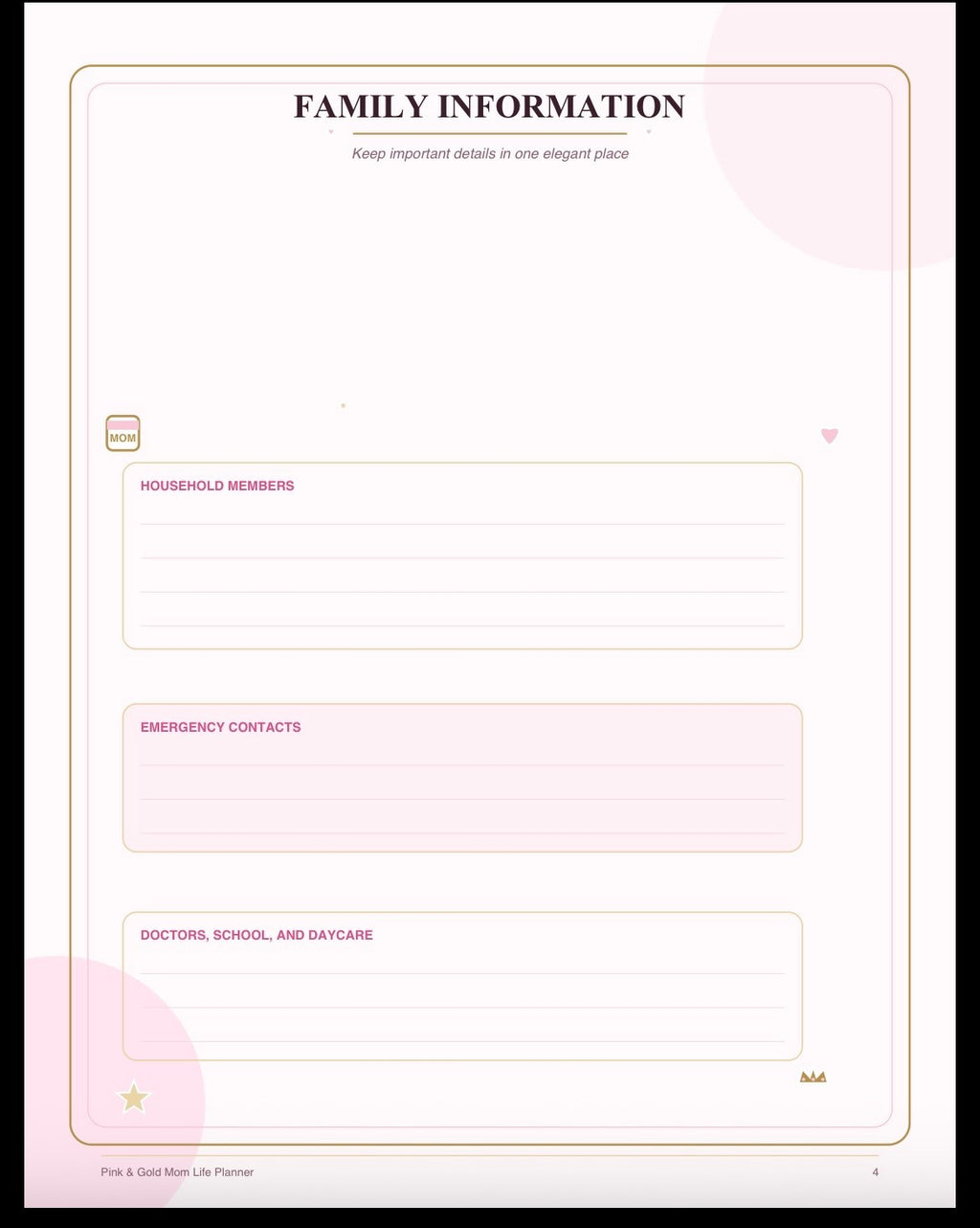 Mom Life Planner