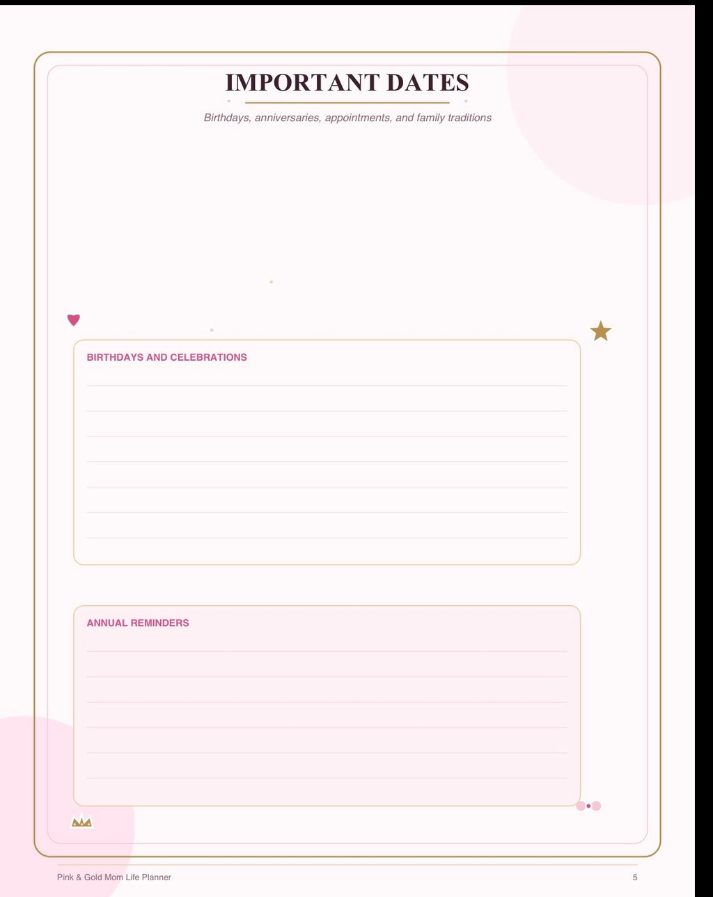 Mom Life Planner