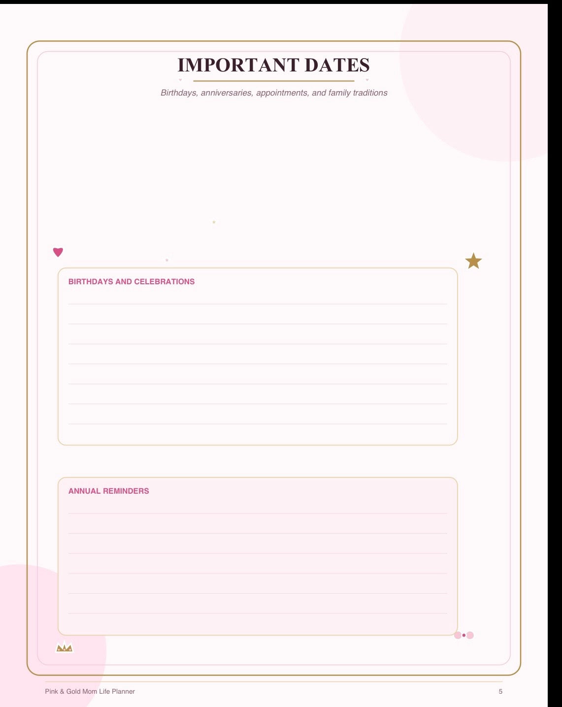 Mom Life Planner